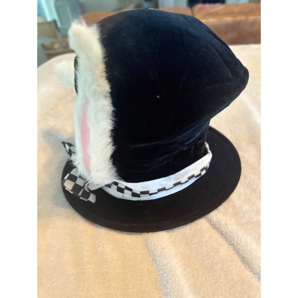 Mad Hatter Top Hat White Rabbit ears Alice in Wonderland Halloween Cosplay - Picture 4 of 6